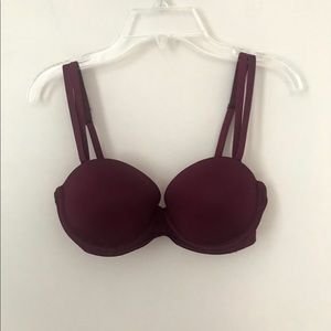 PINK Maroon Push Up Bra